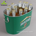 Bebidas blancas de metal Bber Cooler Ice Bucket